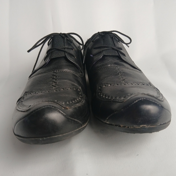 IL DIVO Men Black Leather Formal Shoes Size 11 Made In Italy - Picture 3 of 9